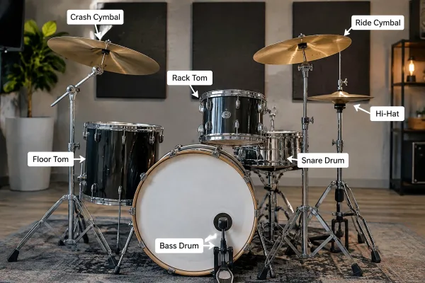 Drum Kit with Labels