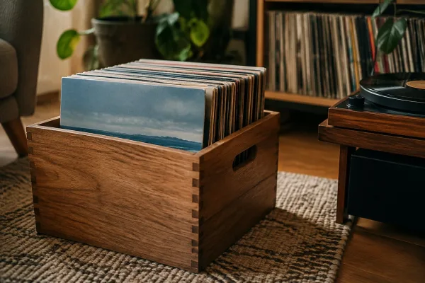 Box of Vinyl Records