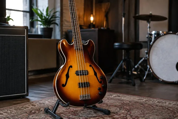 Semi Hollow Electric Bass