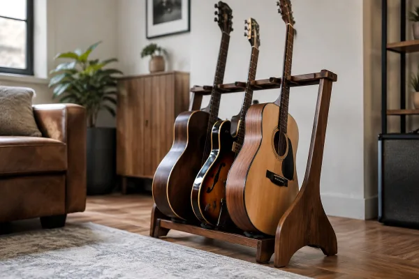 Wooden Guitar Stand