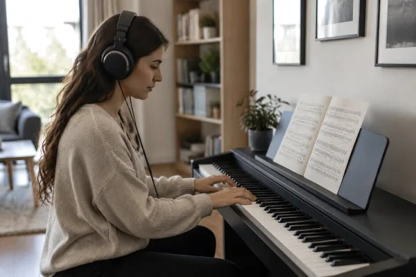 Piano with Headphones